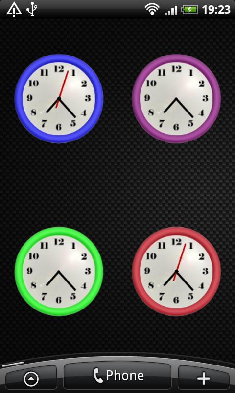 Custom Colour Clock Widget